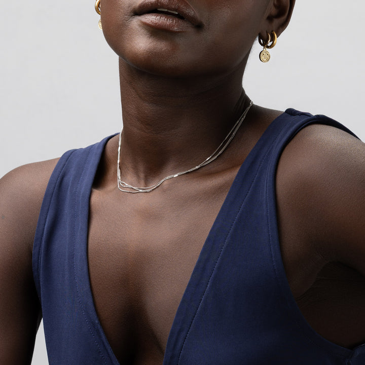 Mika - Multi Chain Necklace i rustfrit stål