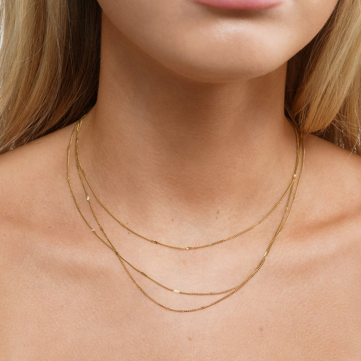 Mika - Multi Chain Necklace i rustfrit stål