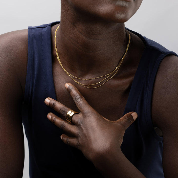 Mika - Multi Chain Necklace i rustfrit stål
