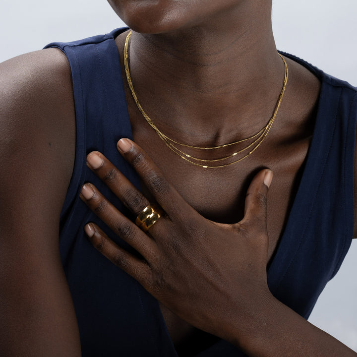 Mika - Multi Chain Necklace i rustfrit stål