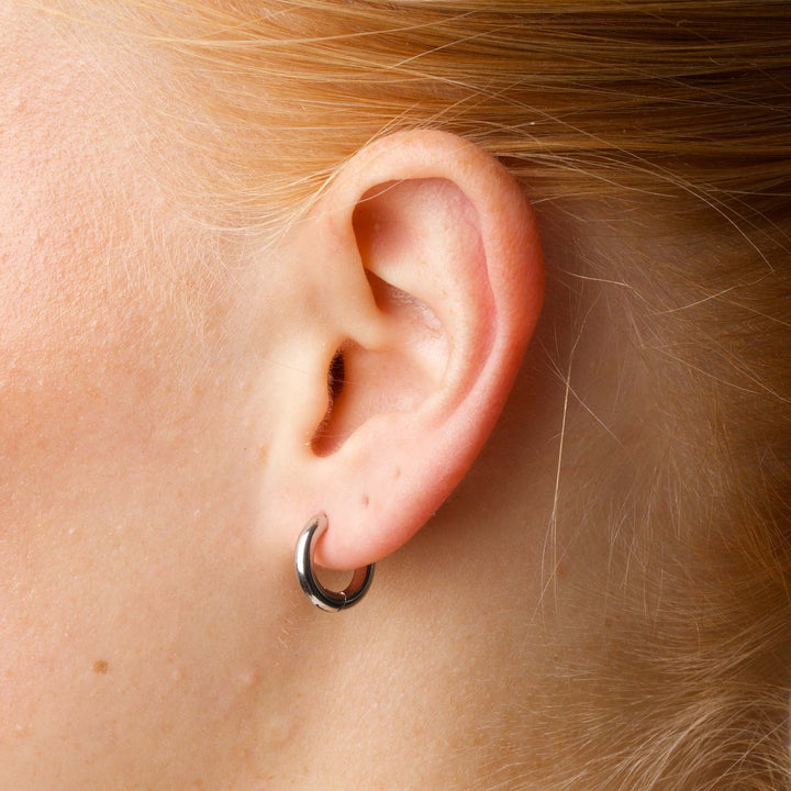 Hollie - Øreringe med ring 13mm Rustfrit stål