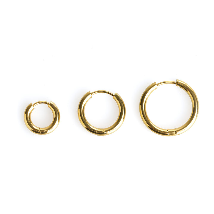 Hollie - Øreringe med ring 13mm Rustfrit stål