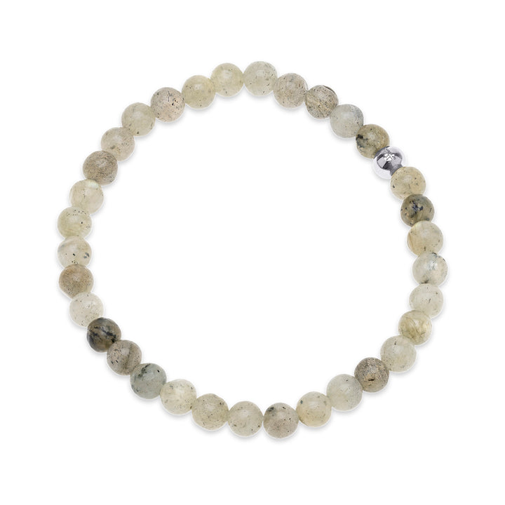 Erik - Stenperlearmbånd i rustfrit stål