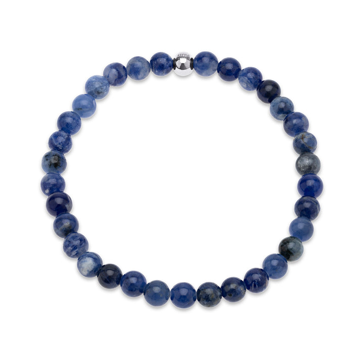 Erik - Stenperlearmbånd i rustfrit stål