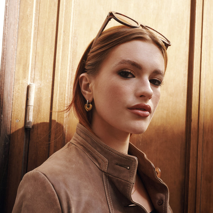 Sadie - Hjerte Hoop Øreringe Rustfrit Stål