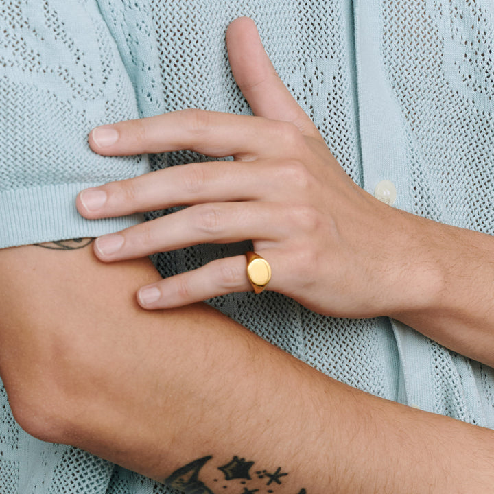 Ian - Signetring i rustfrit stål