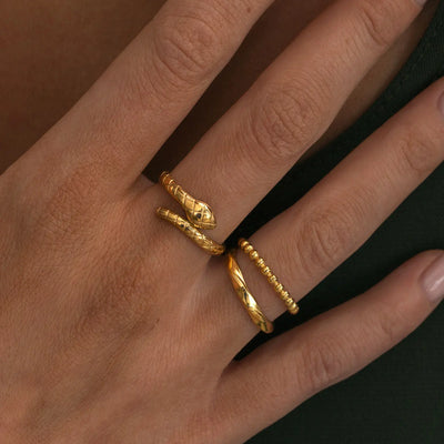 Joanna - Orm Ring Rostfritt Stål