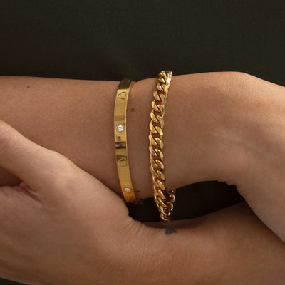Naomi - Chunky Chain Armbånd Rustfrit Stål