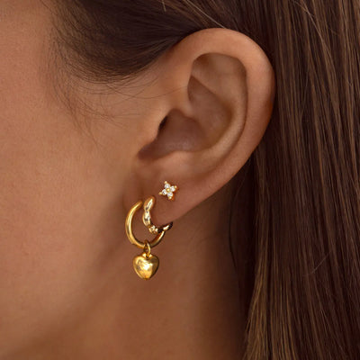 Ana - Crystal Leaf Stud øreringe