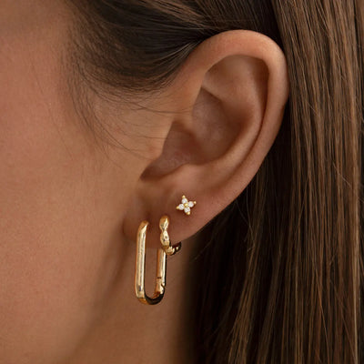 Ana - Crystal Leaf Stud øreringe