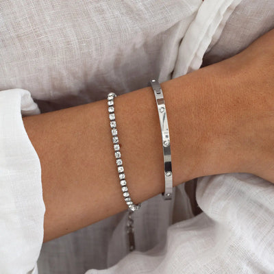 Ana - Tennis Armbånd Rustfrit Stål