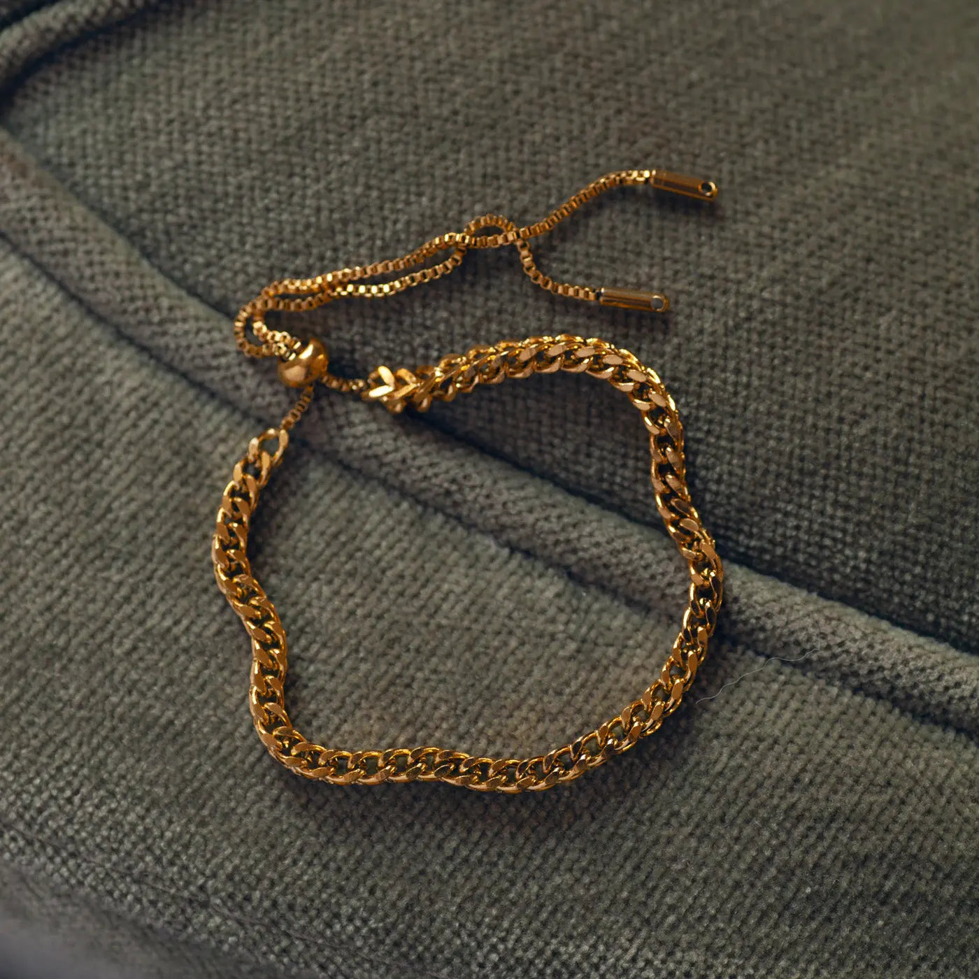Zoe - Kædearmbånd Macramé Style Rustfrit Stål
