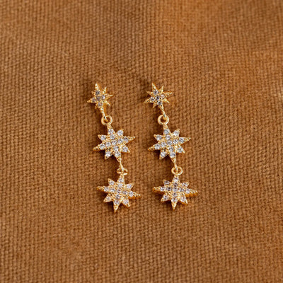 Aurora - Dinglende Crystal Star Stud øreringe