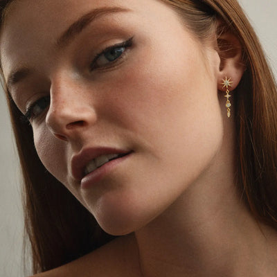 Aurora - Dangling Luxe Crystal Star Stud øreringe
