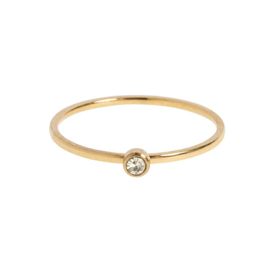 Chakra Krystal Ring Rustfrit Stål