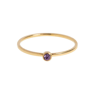 Chakra Krystal Ring Rustfrit Stål