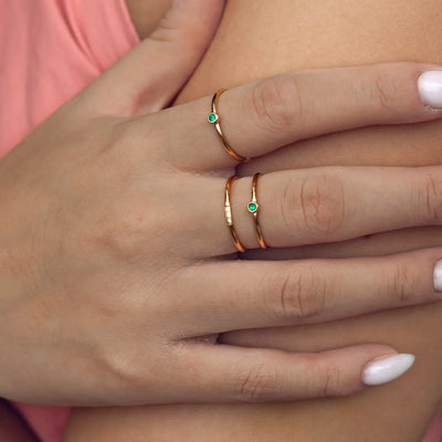 Chakra Krystal Ring Rustfrit Stål