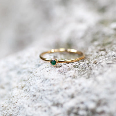 Chakra Krystal Ring Rustfrit Stål