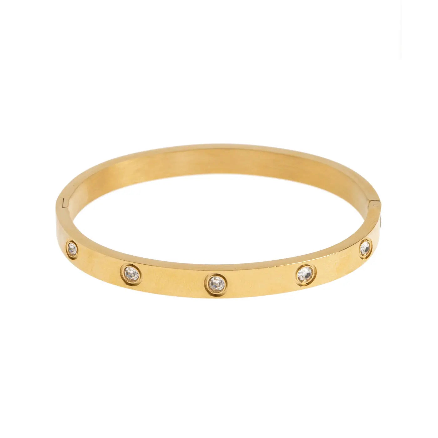 Fay - Chunky Crystal Bangle rustfrit stål