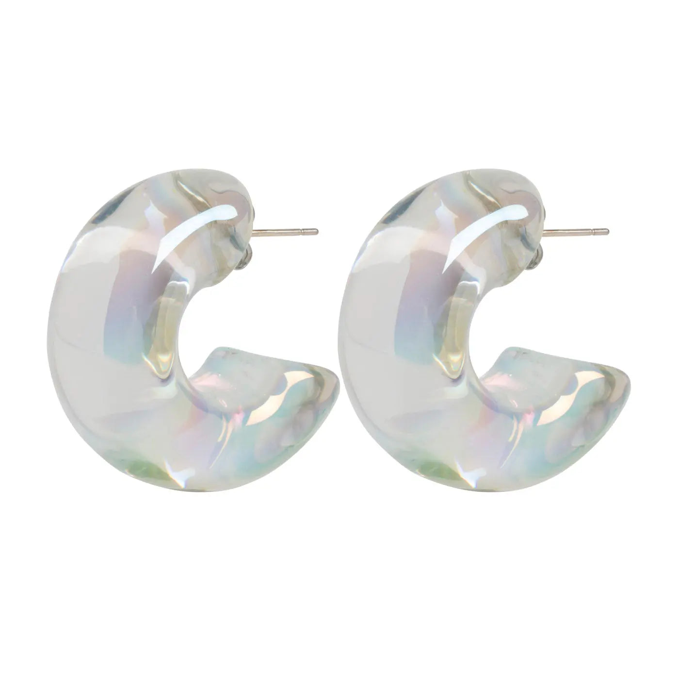 Billie 90 s Resin Hoop Earrings