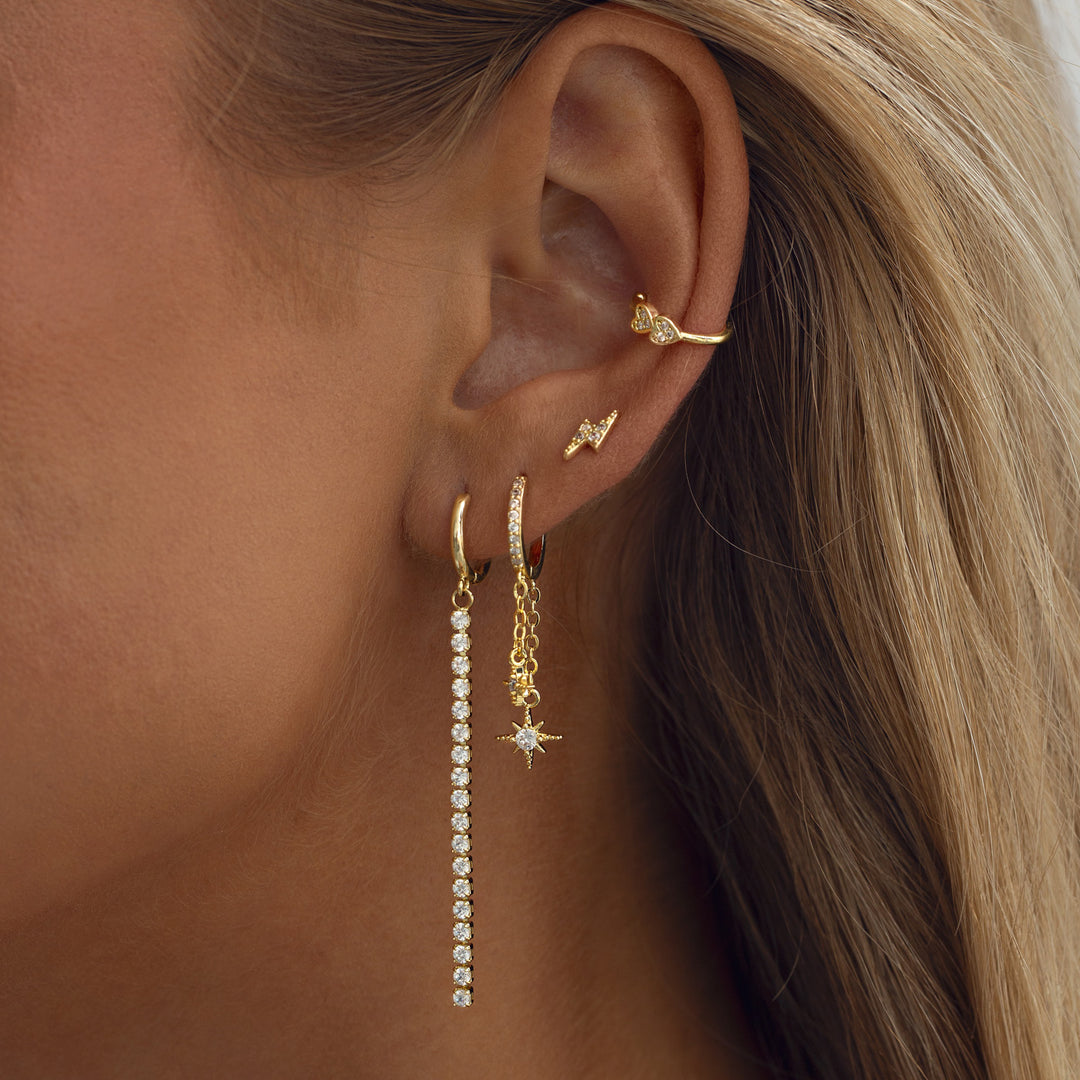 Joey - Crystal Lightning Stud Ørering