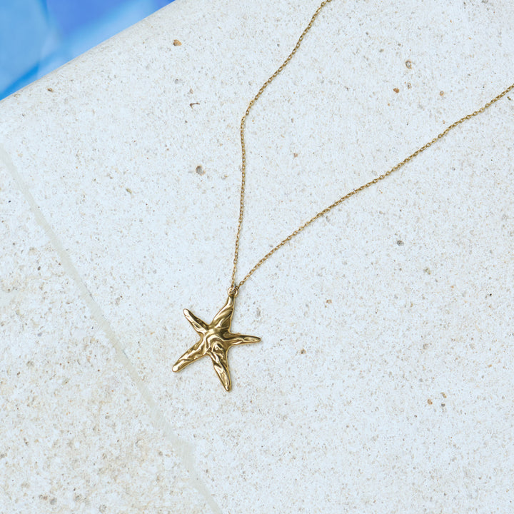 Malin - Starfish Dangling Necklace Stainless Steel