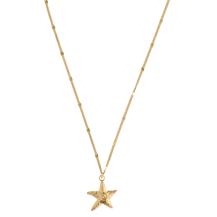 Moss - Mini Starfish Hængende Halskæde Guld Rustfrit