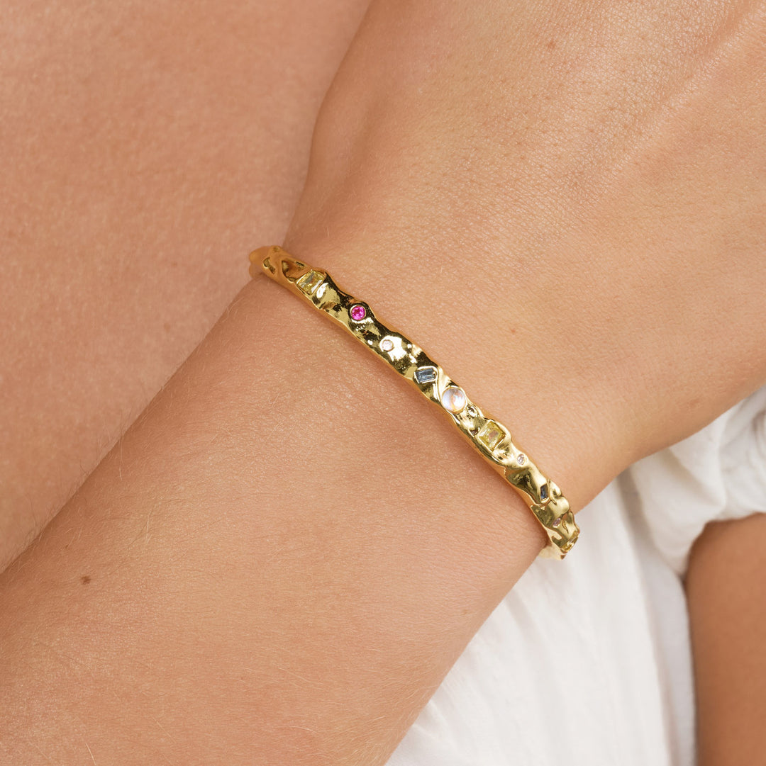 Shiloh - Krystalarmbånd med justerbar guld