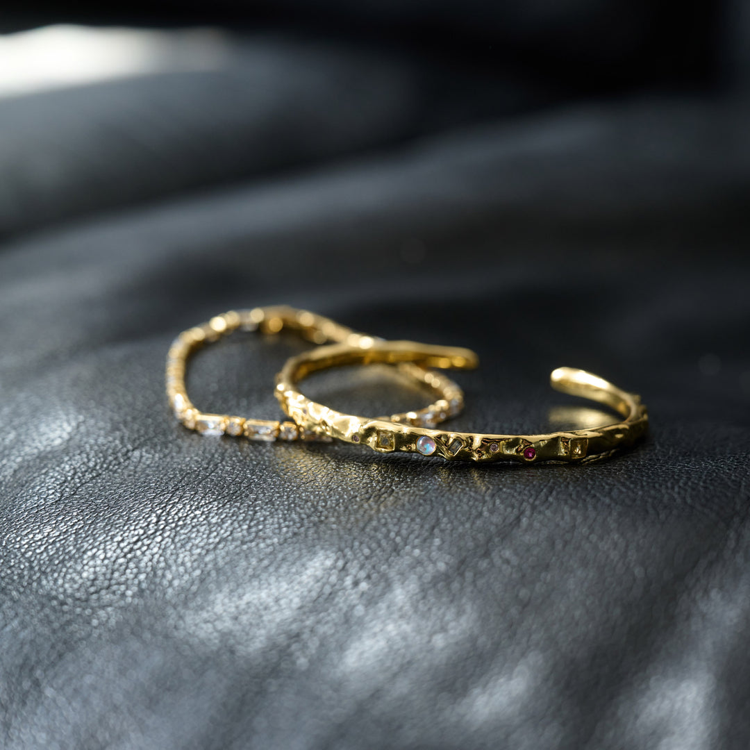Shiloh - Krystalarmbånd med justerbar guld