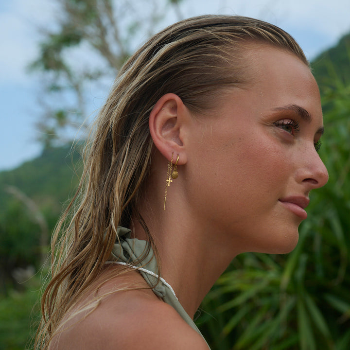 Ane - Seashell Hoop Earrings Stainless Steel