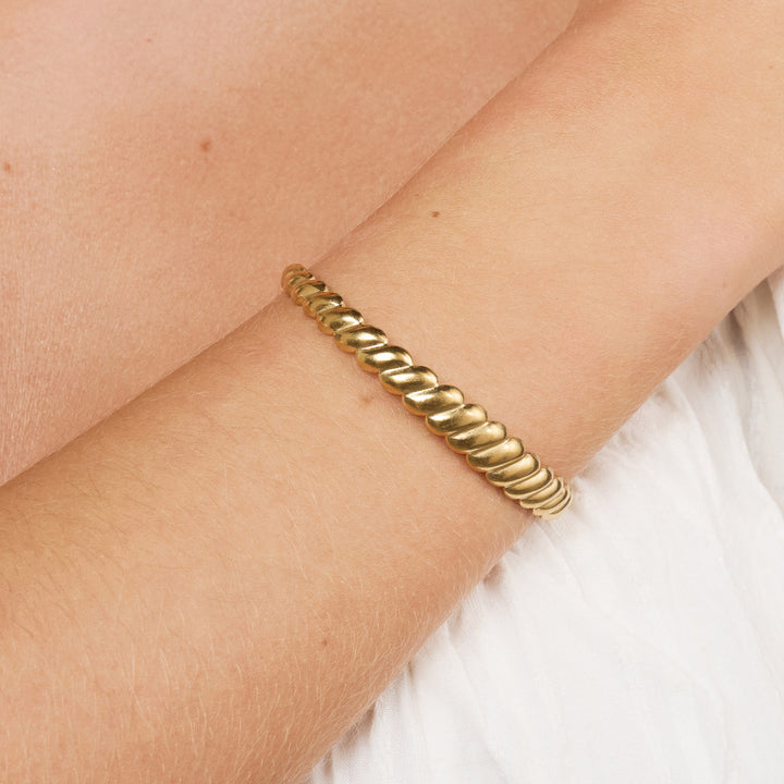 Isabel - Croissant Bangle Armbånd i Rustfrit Stål