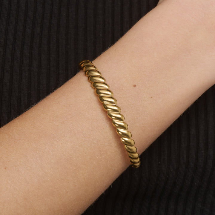 Isabel - Croissant Bangle Armbånd i Rustfrit Stål
