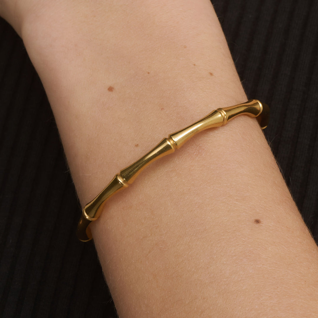 Tyra - Bamboo Bangle Armbånd Rustfrit Stål