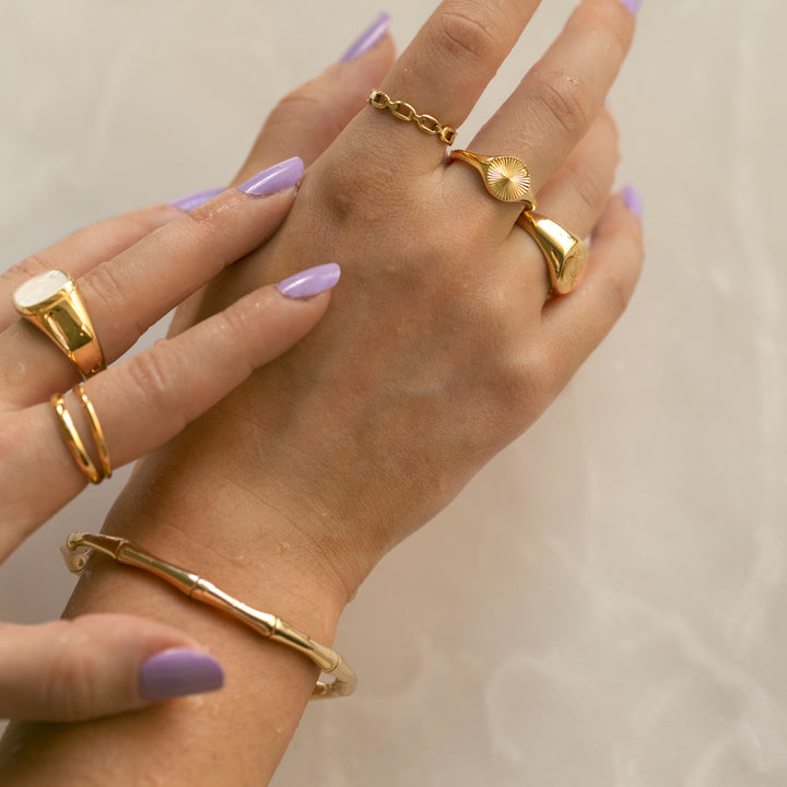Tyra - Bamboo Bangle Armbånd Rustfrit Stål