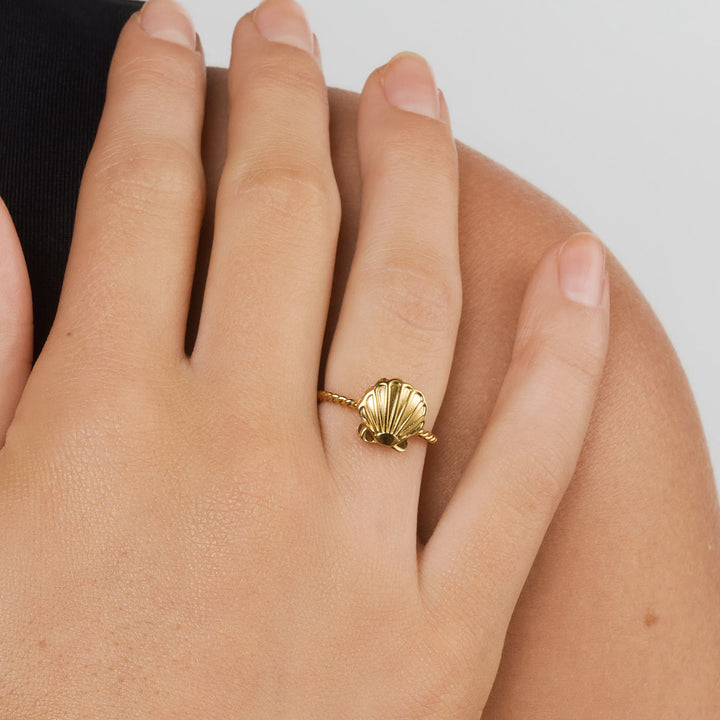 Penny - Seashell Ring Adjustable Stainless Steel