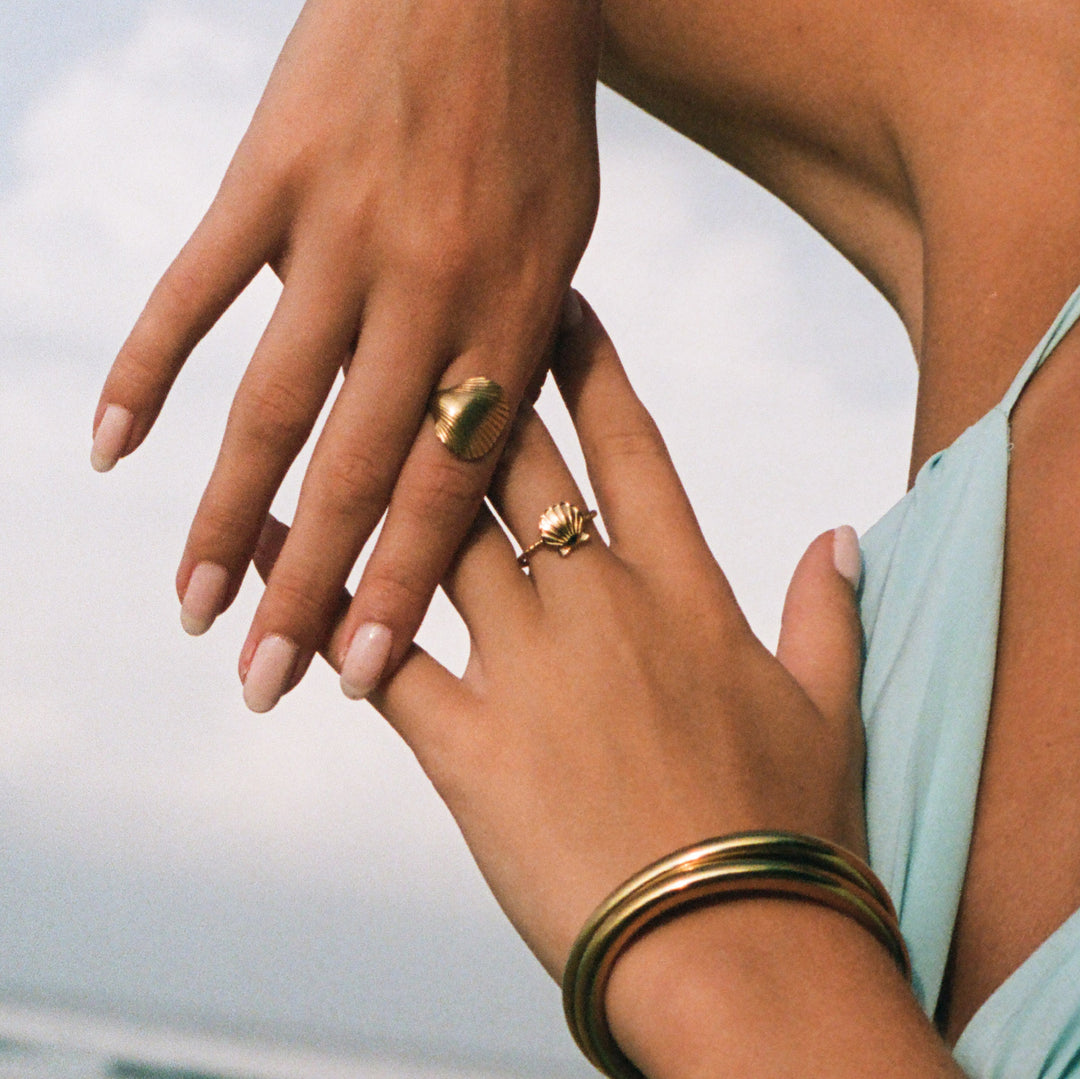 Penny - Seashell Ring Adjustable Stainless Steel
