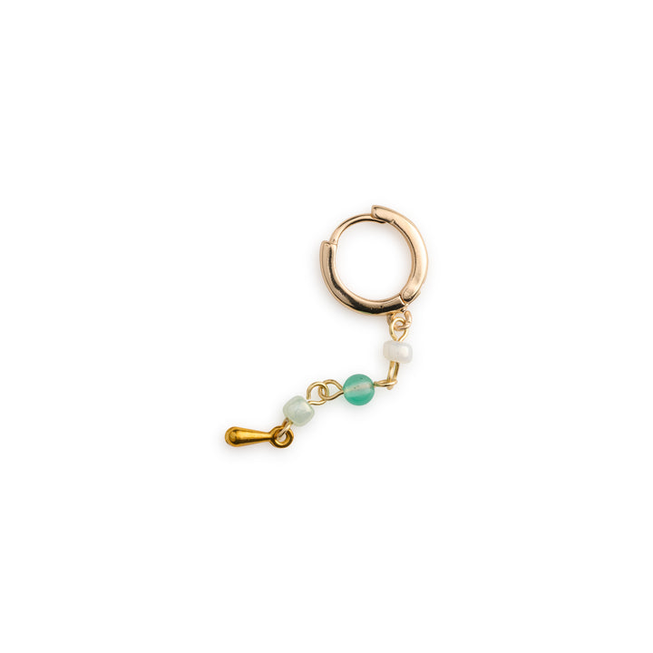 Belle - Mint Perle Hoop Øreringe Drop