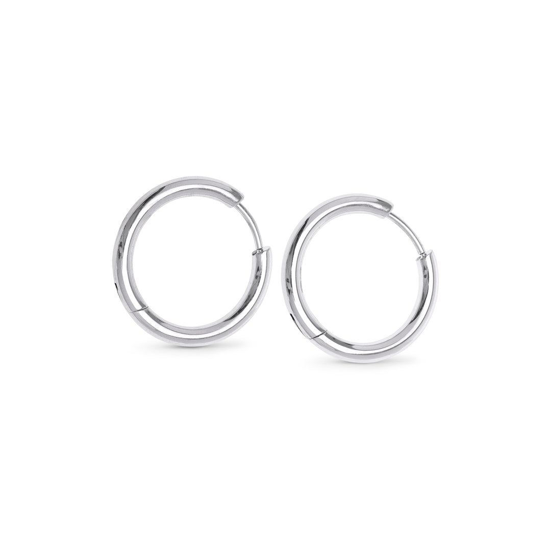 Hollie - Øreringe med ring 17mm rustfrit stål