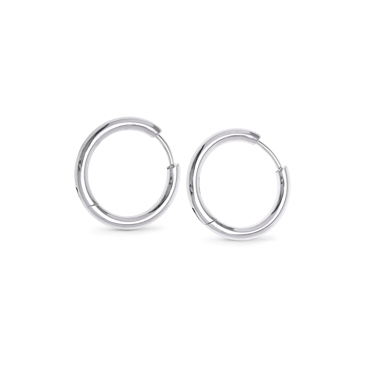 Hollie - Øreringe med ring 17mm rustfrit stål
