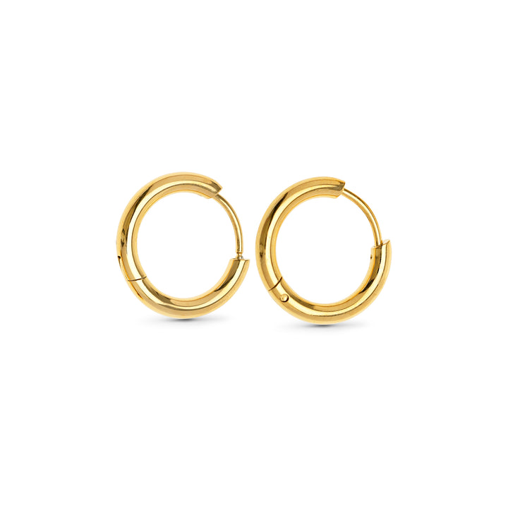 Hollie - Øreringe med ring 17mm rustfrit stål