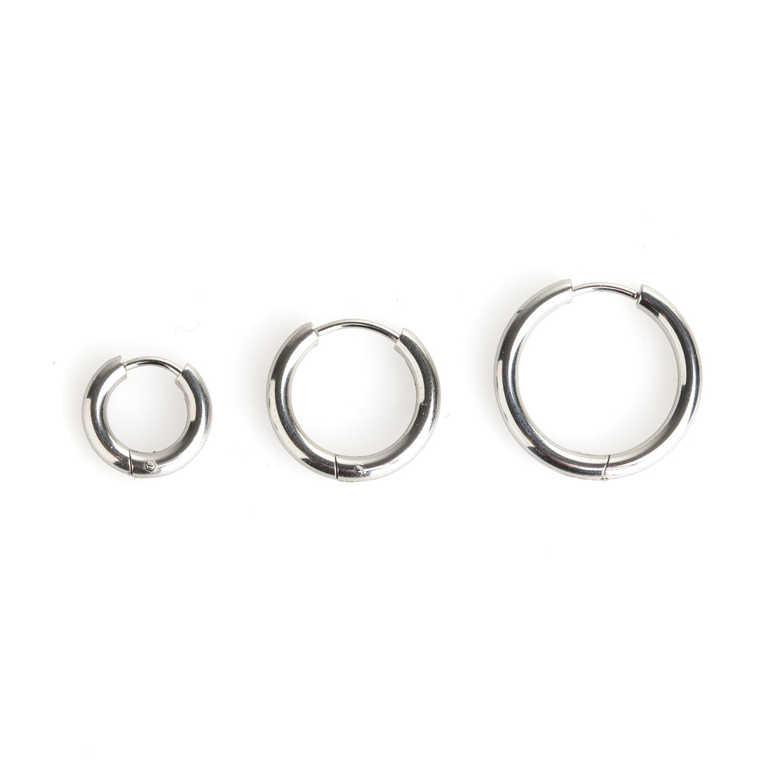 Hollie - øreringe med ring 21mm rustfrit stål
