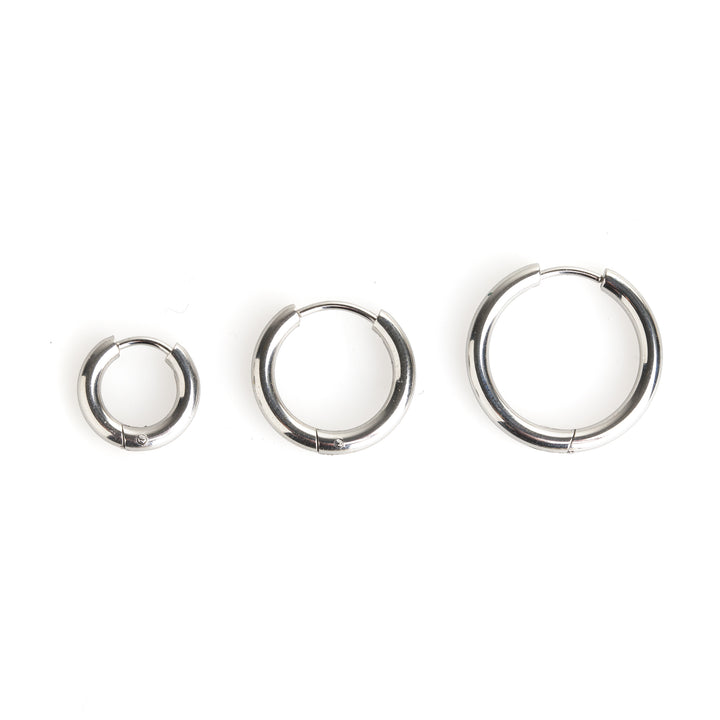 Hollie - øreringe med ring 21mm rustfrit stål