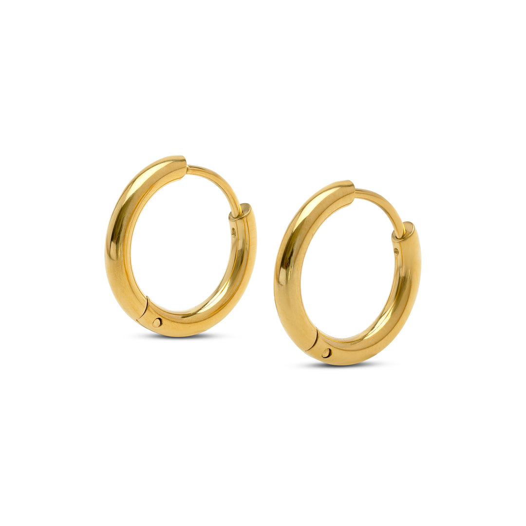 Hollie - øreringe med ring 21mm rustfrit stål