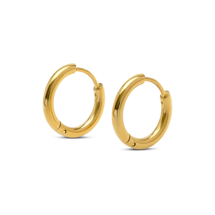 Hollie - øreringe med ring 21mm rustfrit stål