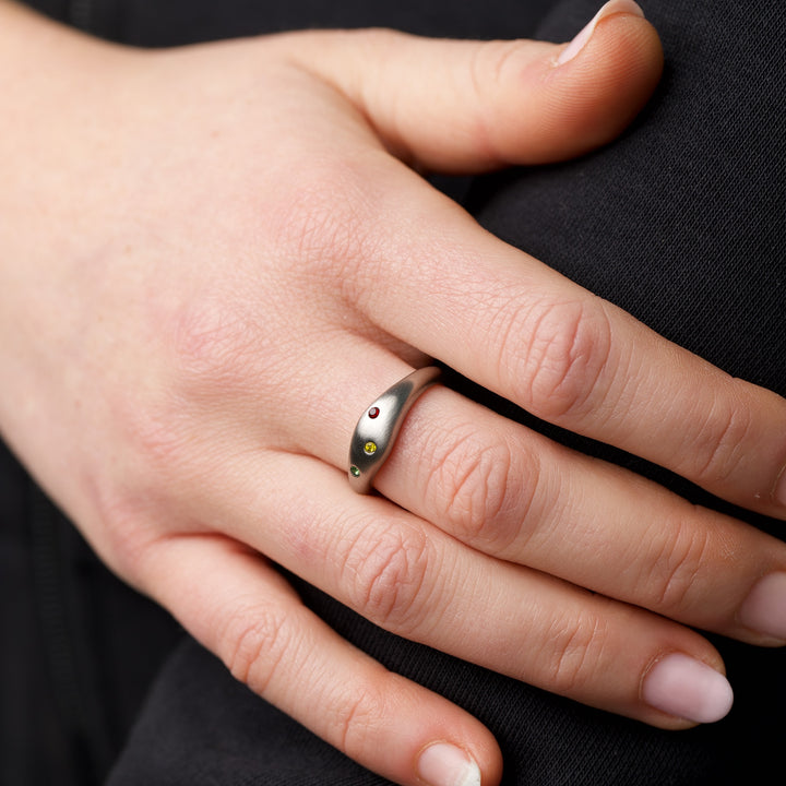 Eline - Krystalring Rustfrit Stål