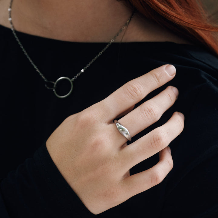 Eline - Krystalring Rustfrit Stål