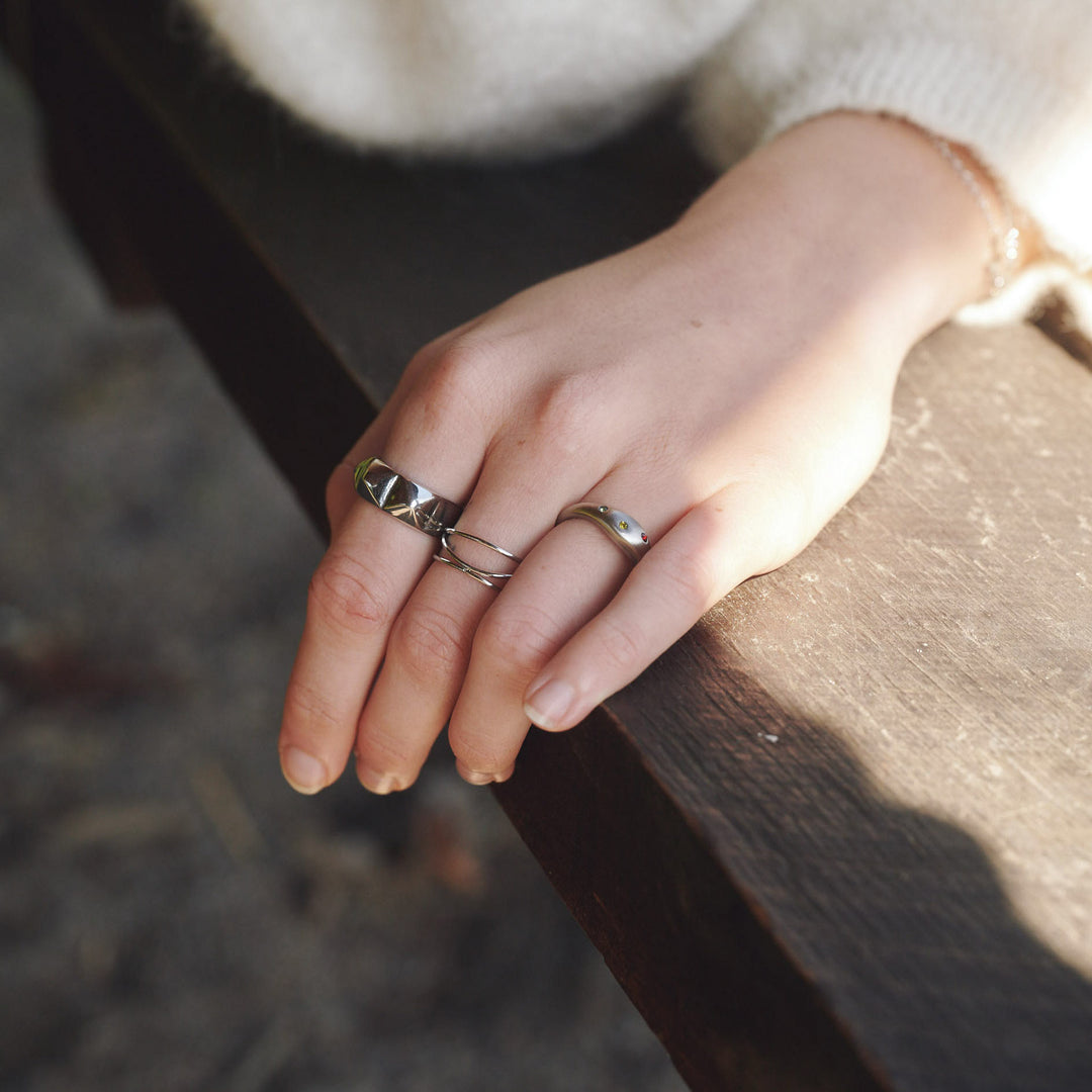 Eline - Krystalring Rustfrit Stål