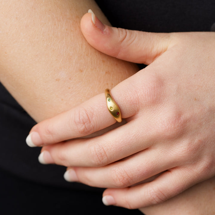 Eline - Krystalring Rustfrit Stål