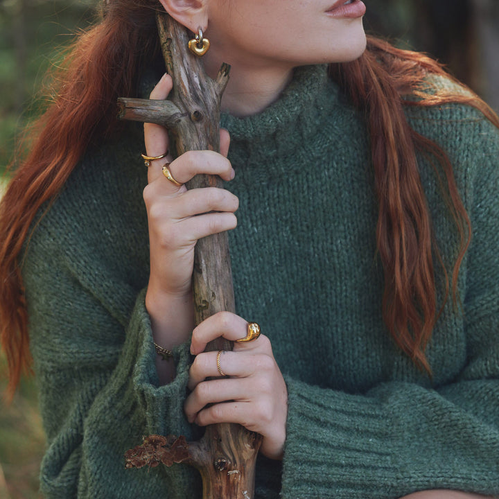 Eline - Krystalring Rustfrit Stål