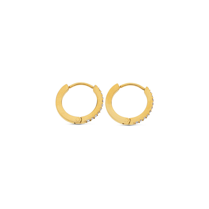 Nilea - Crystal Hoop Earrings Stainless Steel